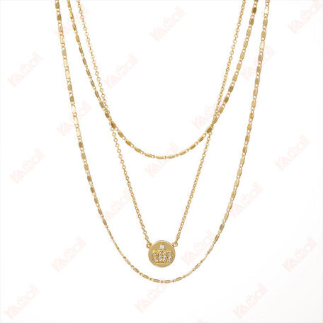 gold chain necklace punk style